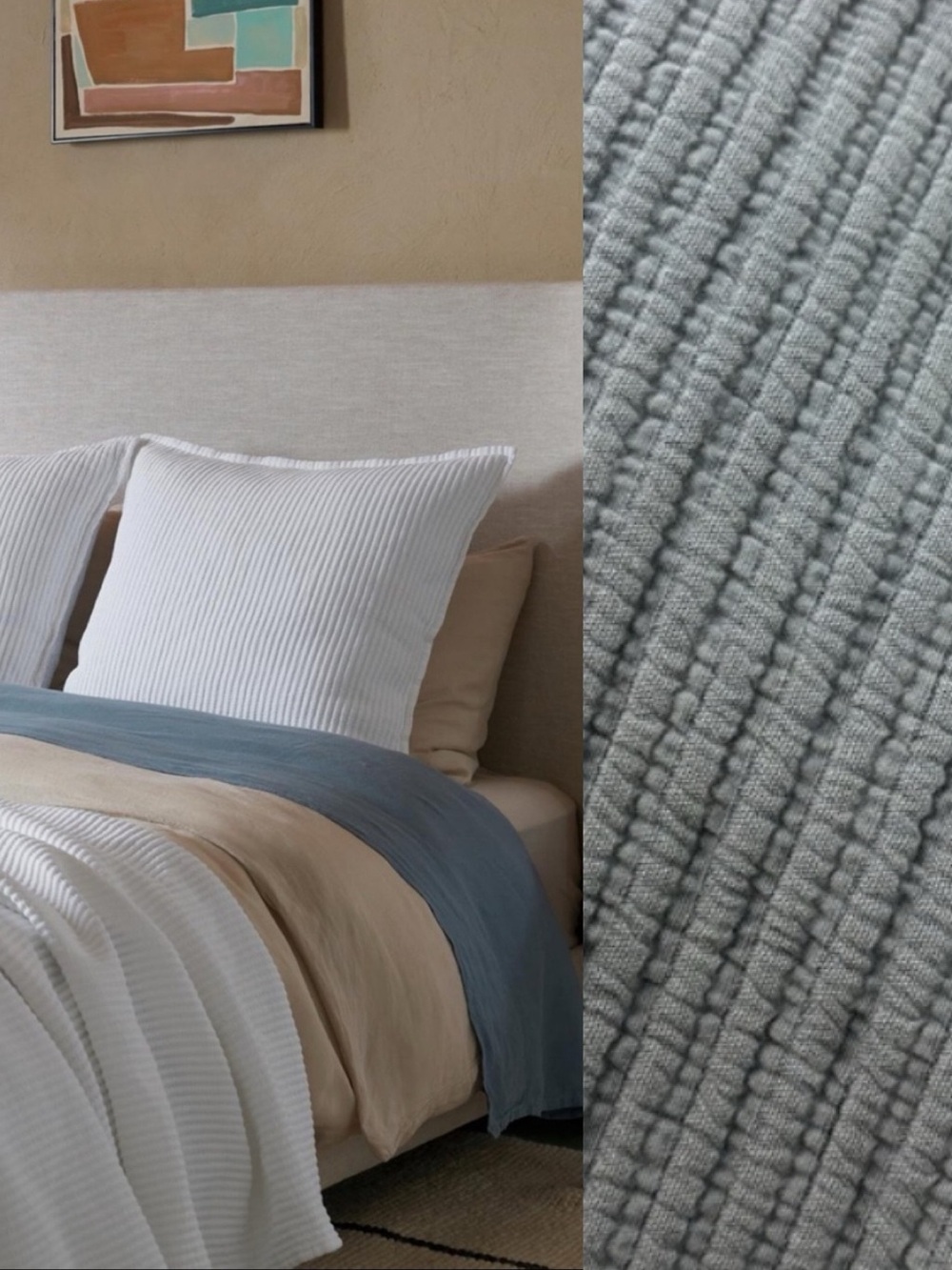 Parachute Matelasse Set of 2 Euro Shams
Grey 100% Cotton 26x26
Made in Portugal
